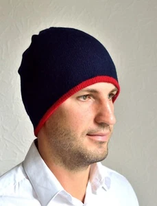 Hand made 100% cashmere men's hat - Picture 1 of 5