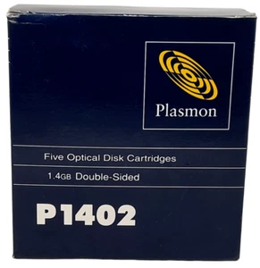 5 x Plasmon 1,4GB Double-Sided Optical Disk Cartridges Neu Versiegelt - Bild 1 von 2
