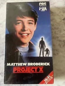 CBS FOX Video Project X 1987 VHS (Matthew Broderick)SEALED IGS Ready - Foto 1 di 6
