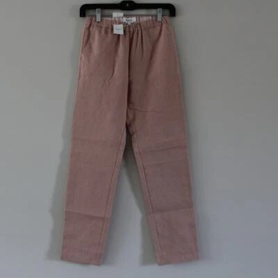 Pantalones Bonpoint Mikki Algodón Lino Pierna Recta Rosa 12 Niñas Nuevos con Etiquetas  Foto 1 de 4