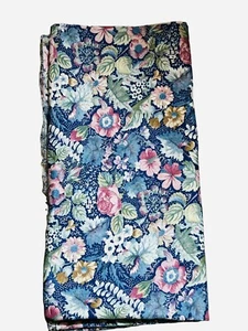 VTG Blue/Pink Floral Cotton Concord Fabric by Joan Kessler 17" x 43" Remnant - Picture 1 of 2