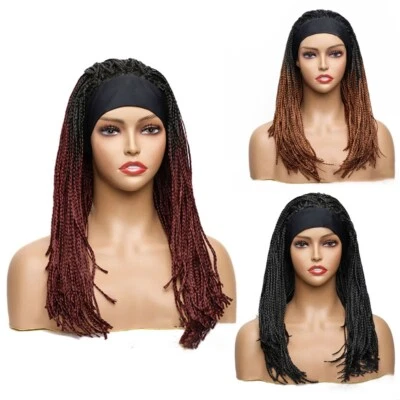 20" Short Box Braids Headband Wigs for Black Women Heat Resistant Braiding Wigs - Image 1 of 4