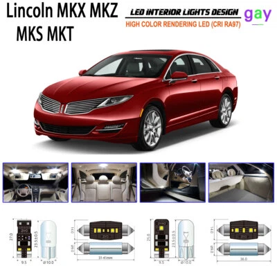 Kit de luces interiores LED blancas de repuesto para Lincoln MKX MKZ MKKS MKT Light Foto 1 de 4