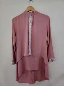 BLUE DAYS Label Women Blush Pink Straight Shift Layered Loose Dress 38 - Picture 1 of 7