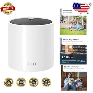 Seamless Dual-Band AX1500 Wi-Fi 6 Mesh System with Alexa Control & Security - Picture 1 of 9