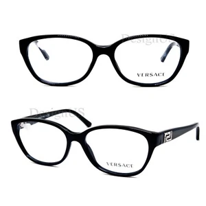 Versace Mod.3189-B GB1 Crystal Black Gr. 52/15/140 Brille Italy - Neu - Bild 1 von 7