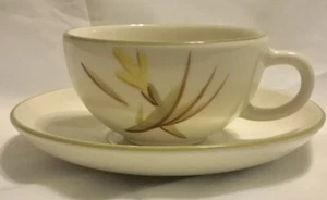 Vintage Winfield Ware China Tiger Iris Lily Cup & Saucer MCM California Set Of 3 - Picture 1 of 2