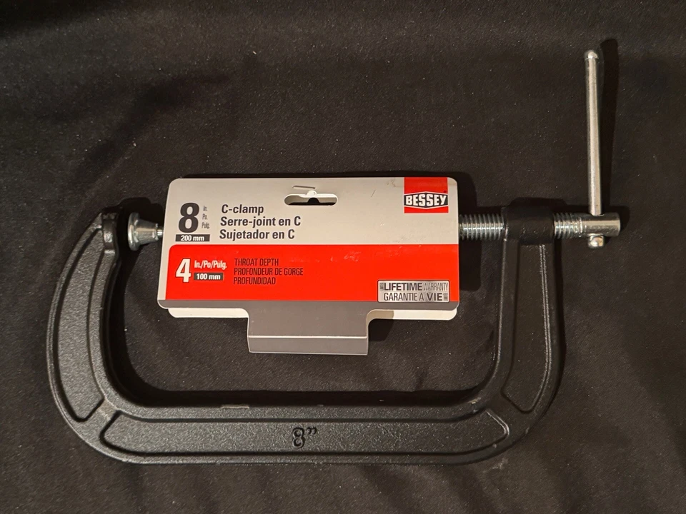 BESSEY Tools CM80 Drop Forged C-clamp Black Powder Coat