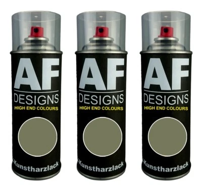 ALEX FLITTNER DESIGNS 3x Kunstharz Lackspray Buntlack Spraydose RAL6013 SCHILFGRUEN glänzend matt