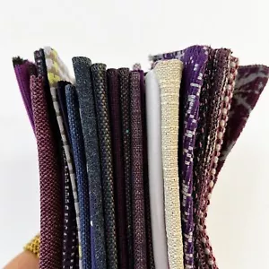 20 Designer Upholstery Fabric Remnants Purple | Quilting Squares Craft Textile - Picture 1 of 7