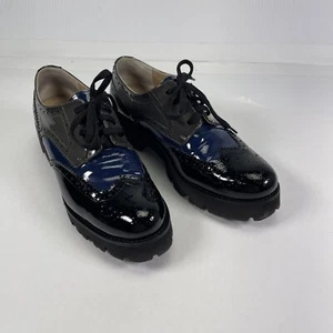 Baldinini Patent Leather Designer Oxford Shoes Italy Sz 38 (8US) - Picture 1 of 16