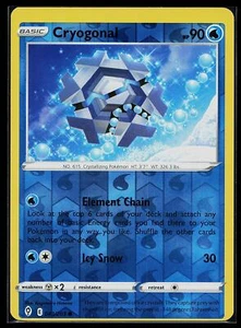 Pokemon Evolving Skies 042/203 Cryogonal Reverse Holo Miscut ERROR - Picture 1 of 2