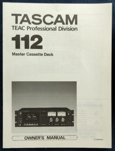 Tascam 112 Master Cassette Deck Owner's Manual, excellent condition, unopened - Picture 1 of 16