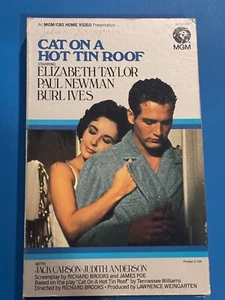 CAT ON A HOT TIN ROOF VHS Paul Newman Elizabeth Taylor 1983 MGM Book Box - Picture 1 of 5