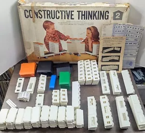 Vintage 1963 Constructive Thinking Building Set 2 mit Box & Manuals Child Guidance - Bild 1 von 4