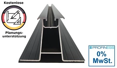 0% MwSt. Profiness 40cm schwarze 6cm hohe Brücke Trapezschiene mit EPDM