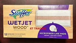 Swiffer WETJET Heavy Duty WOOD Floor Mopping MICROFIBER-LIKE Refill Pads ~ 12 Ct - Picture 1 of 10