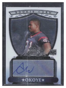 2007 Bowman Sterling Rookie Autographs #BSRA-AO Amobi Okoye RC AUTO Texans NFL - Foto 1 di 2
