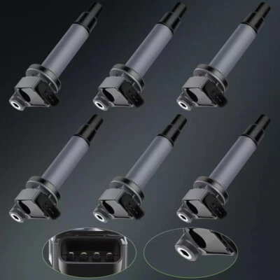 6 For Toyota Camry Avalon Lexus ES300 RX300 3.0L V6 2001 2002 2003 Ignition Coil - Image 1 of 4