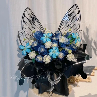 Wedding Birthday Party Decor Bouquet Packing Paper Butterfly Shape OPP Colorful - Image 1 of 4