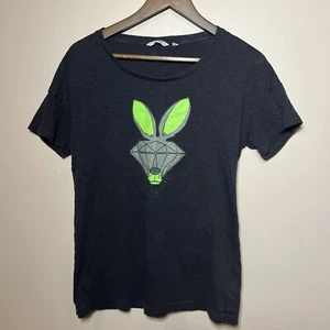 Uniqlo Undercover Jun Takahashi Diamond Bunny Medium Black T-Shirt Vintage Rare - Picture 1 of 10