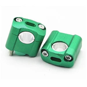 Green 22MM 28MM HandleBar Fat Bar Risers Mount Clamp Adaptor Motorcycle Chopper - Foto 1 di 2