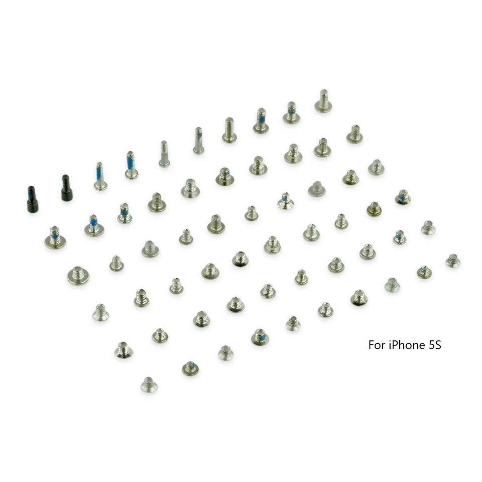 TELECELL New Complete Replacement Full Screw Set with 2X Bottom Star Screws for iPhone 5S