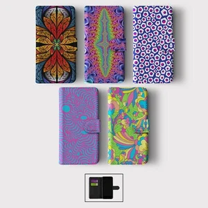 CASE FOR IPHONE 16 16E 15 14 12 12 PRO WALLET FLIP PHONE COVER VINTAGE ORNAMENT - Picture 1 of 7