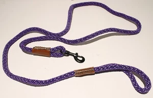 Cuerda trenzada de plomo con clip para perro Dynmeow reflectante resistente púrpura 6' - Imagen 1 de 3