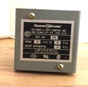 New Cleaver Brooks Atomizing Air Switch 161-P1 .75 to 15 psi @.75 - Picture 1 of 5