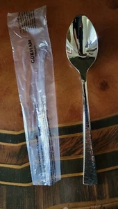 Gorham Biscayne Edelstahl 18/10 strukturiert NEU Besteck 7 3/8 Zoll ovaler Suppenlöffel - Bild 1 von 2