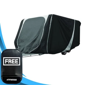 17-19ft Heavy Duty Breathable Water Resistant Caravan & Hitch Cover LWACC367+M - Picture 1 of 13