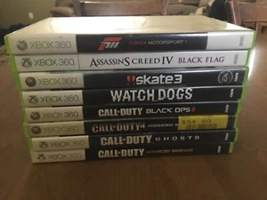 Microsoft Xbox 360 Games Lot 8 Bundle Call of Duty Skate 3 Forza Assassins Creed - Picture 1 of 4