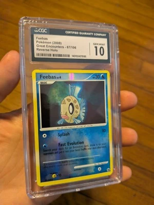 (POP 20) CGC 10 GEM MINT Pokemon Great Encounters Reverse Holo Feebas 67/106 - Image 1 of 4