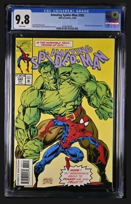 🔥Amazing Spider-man #382 CGC 9.8 1993 White P "Hulk & Doc Sampson App" New Slab