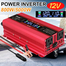 2000W Power Inverter DC 12V to AC 110V 120V Converter Caravan LCD Car Plug Van