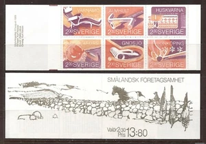 SWEDEN 1989, SMALAND INDUSTRIAL ENTERPRISES, Scott 1760a COMPLETE BOOKLET, MNH - Picture 1 of 1