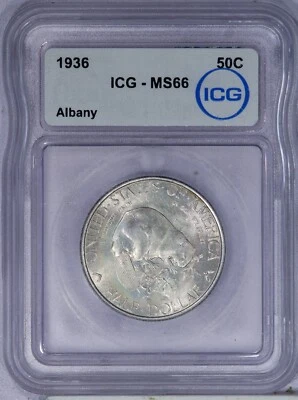 1936 Albany Half Dollar 50C ICG MS66 - Image 1 of 2