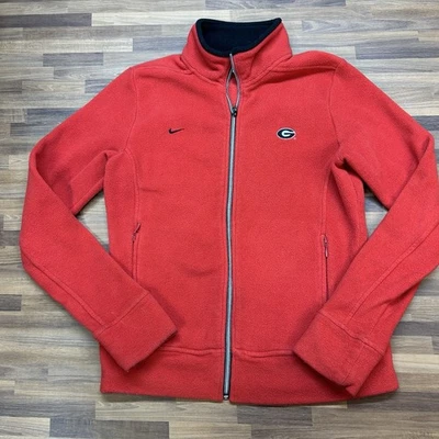 Vintage Nike Georgia Bulldogs Jacket Size M (8-10) Red Fleece Full Zip NCAA Y2K - Image 1 of 4