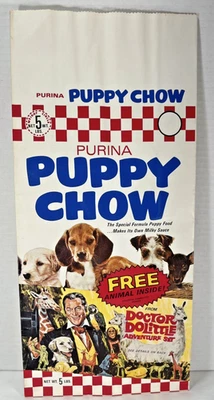 1967 Ralston Purina Puppy Chow Bag Doctor Dolittle Adventure Set Offer Unused - Image 1 of 4