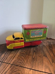 Camion giocattolo Wyandotte vintage anni 40 ferrovia espresso acciaio pressato - Foto 1 di 13