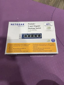 Netgear #GS105 ProSafe 5-Port Gigabit Desktop Switch Ethernet Connection - Picture 1 of 4