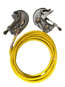 Single Grounding Set: (2) C Clamp/25 ft 2/0 Cable RWW New - Picture 1 of 1