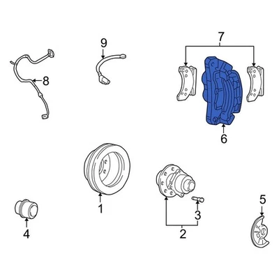 For Ford F-450 Super Duty 99-04 Ford 8U9Z2B121AB Rear Left Disc Brake Caliper Foto 1 de 4