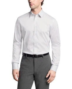 Calvin Klein Men Slim fit Dress Shirt Medium 15.5 in 34-35 Blue Geometric - Picture 1 of 1