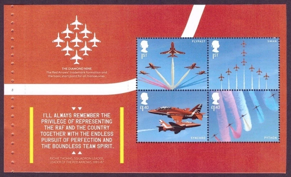 GB 2018 MNH CENTENARIO DE LA RAF FOLLETO PANEL 4 (Ex DY25) Foto 1 de 1