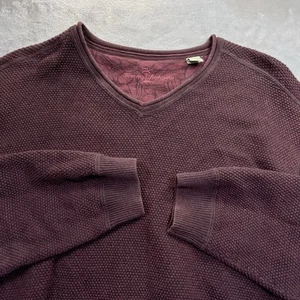 Tommy Bahama Pullover Herren M Burgund Wollmischung V-Ausschnitt Strukturpullover - Bild 1 von 7