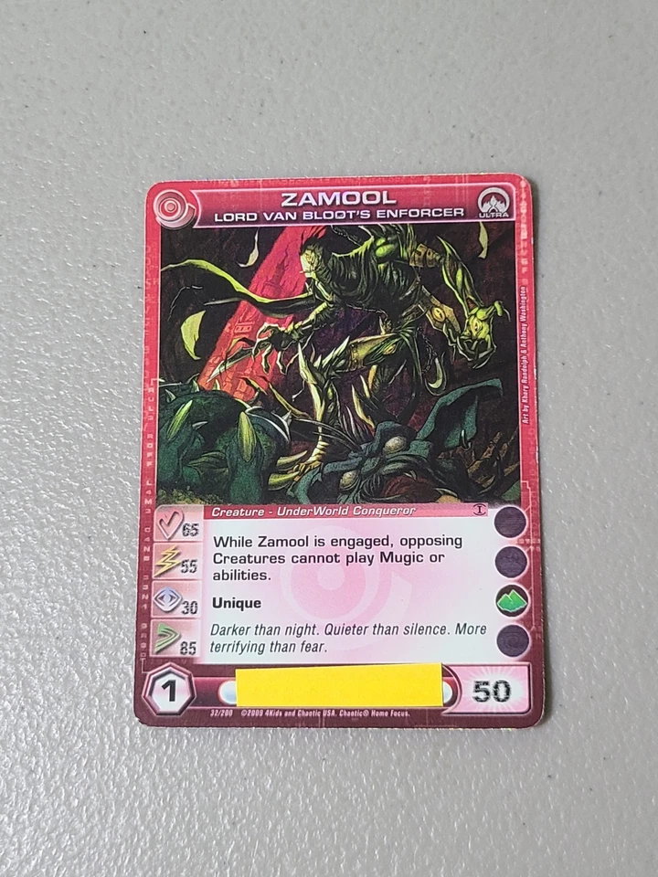 Chaotic TCG Zamool Lord Von Bloot’s Enforcer (Min E) 1st Edition Ultra Rare - MP - Image 1 of 4