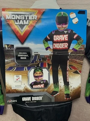 Fantasia Monster Jam: Grave Digger para crianças por Rubies tamanho pequeno TAMANHO 6 - Imagem 1 de 4