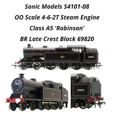 Sonic Models S4101-08 OO GCR/LNER Class A5 'Robinson' 4-6-2T BR LATE CREST 69820 - Image 1 of 4